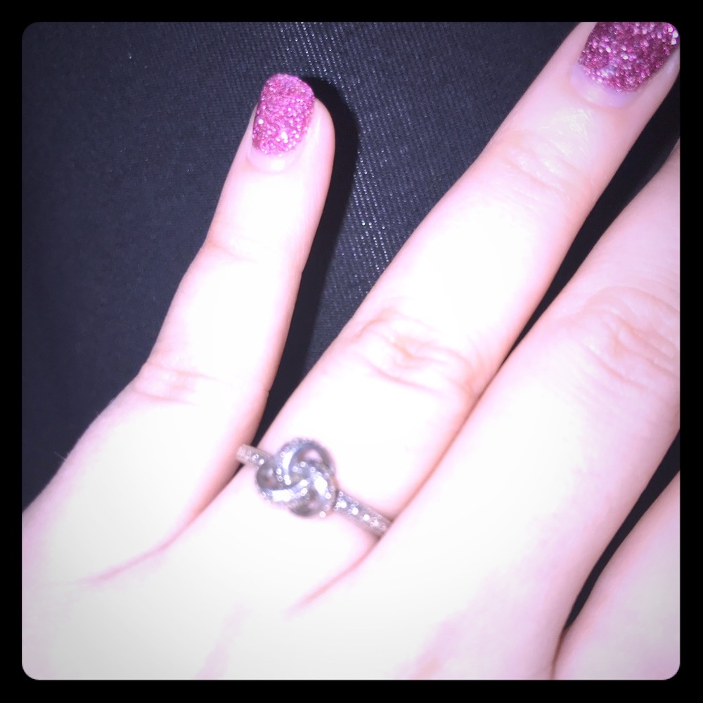 Knot Ring Sterling Silver with Dot Design